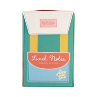 Back to school lunchbox notes set in backpack-style box.