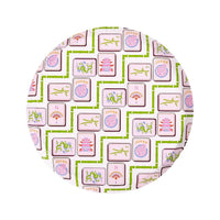 Isolated product view of the Mahjong Dessert Plates featuring the American Mahjong Decor design.