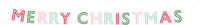 Close cutout of lettered garland in red, pink, mint, and green