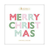 Product card with stacked “MERRY CHRISTMAS” lettering