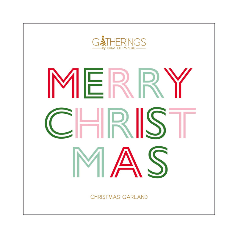 Product card with stacked “MERRY CHRISTMAS” lettering