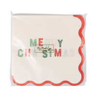 Merry Christmas cocktail napkins in retail packaging