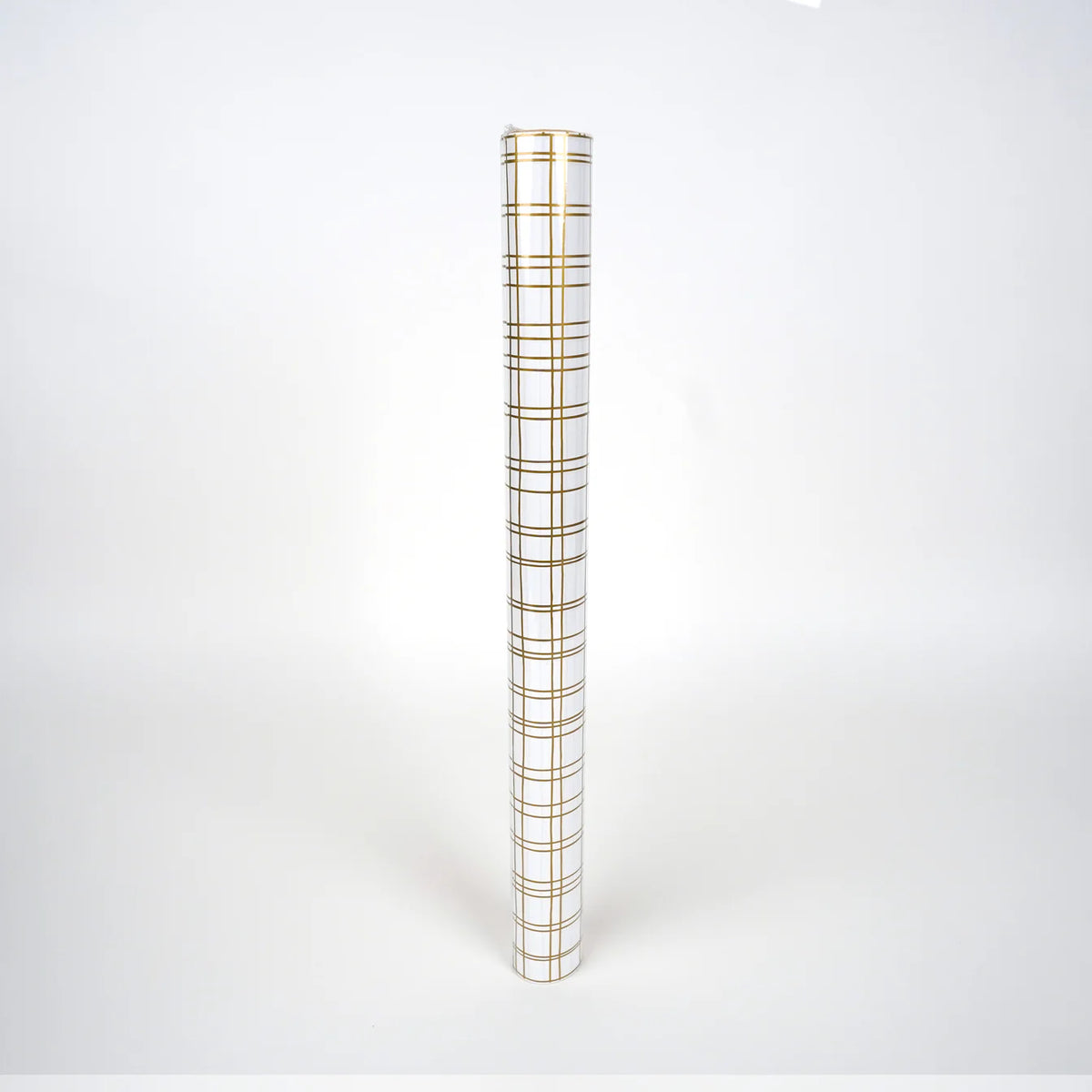 Gold Plaid Paper Table Runner