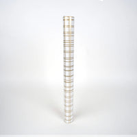 Gold Plaid Paper Table Runner