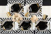 Gold Plaid Paper Table Runner