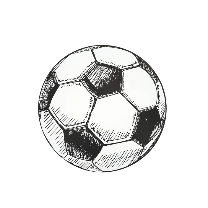 Isolated soccer ball placemat with a transparent background.