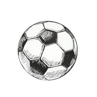 Isolated soccer ball placemat with a transparent background.