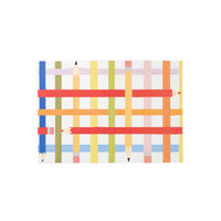 Pad of 12 pencil-stripe paper placemats, 12 × 17 in.