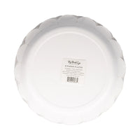 Back of acorn print scalloped paper plate package