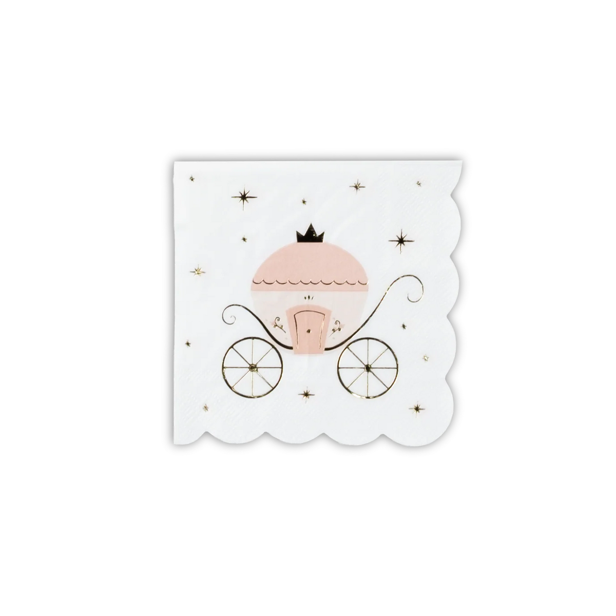 Product cutout of carriage princess napkin, cocktail size