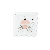 Product cutout of carriage princess napkin, cocktail size