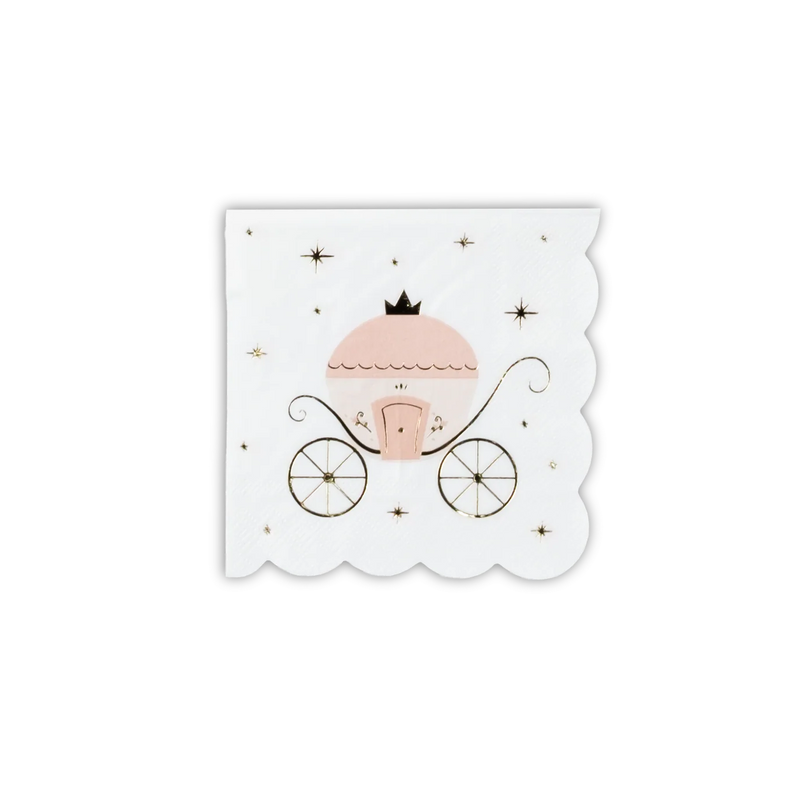 Product cutout of carriage princess napkin, cocktail size