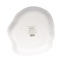 Back of turkey shaped paper plates package, 8 count