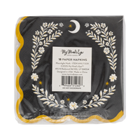 Packaged moth paper napkins in clear wrap with product label showing the 18-count.