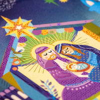 Star of Bethlehem detail over manger roof
