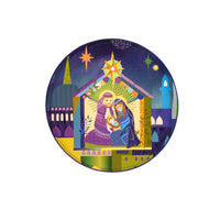 Clean product cutout of Holy Family Christmas paper plates