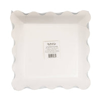 The back of the My Mind's Eye packaging for the 8 count set of charming bow adorned paper plates.