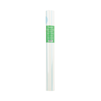 Notebook paper table runner rolled up in packaging showing cream paper with blue lines and product label