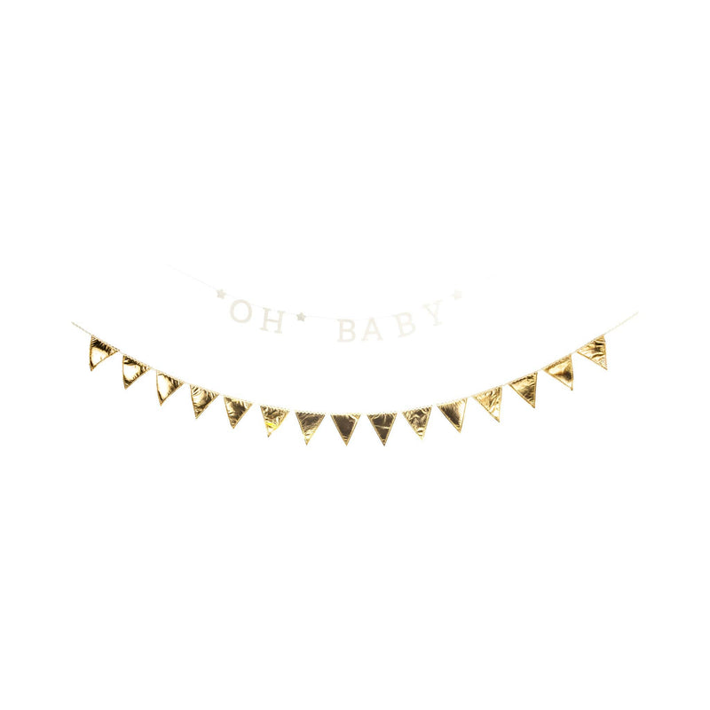 Oh Baby felt and gold banner set 