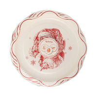 Front of the packaged set of 9 Santa Reindeer Plates showing the three designs.