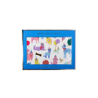 Party Animals temporary tattoos shown in blue packaging with cats and dogs