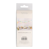 Packaged pastel Easter garland back showing product details