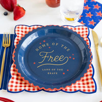 Home of the Free 9" Paper Plates, 8ct | Patriotic Plates, July 4th Paper Plates, 4th of July Party Supplies, Paper Dinner Plates, Patriotic