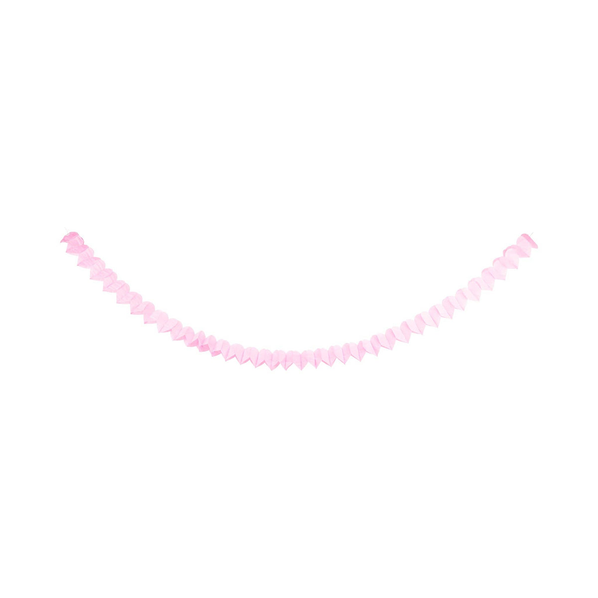 Light pink tissue heart garland strand