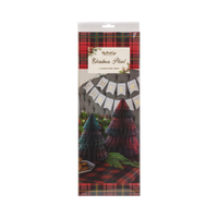 Plaid honeycomb Christmas tree set in retail packaging with header card