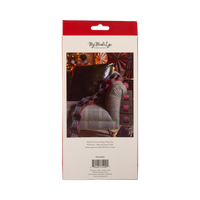 Back of the plaid paper chain kit packaging showing product details and barcode