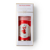 Polar Express hot cups shown in packaging