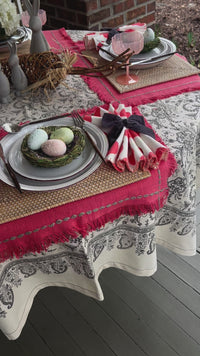 Gray easter bunny table decoration. Modern easter decor.