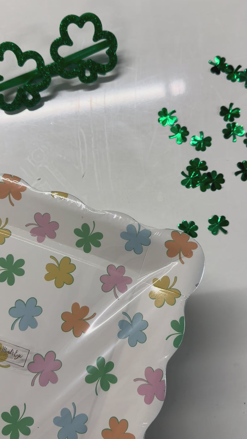 St Patricks Day paper cups in pastel with coordinating St Patrick's Day Party supplies