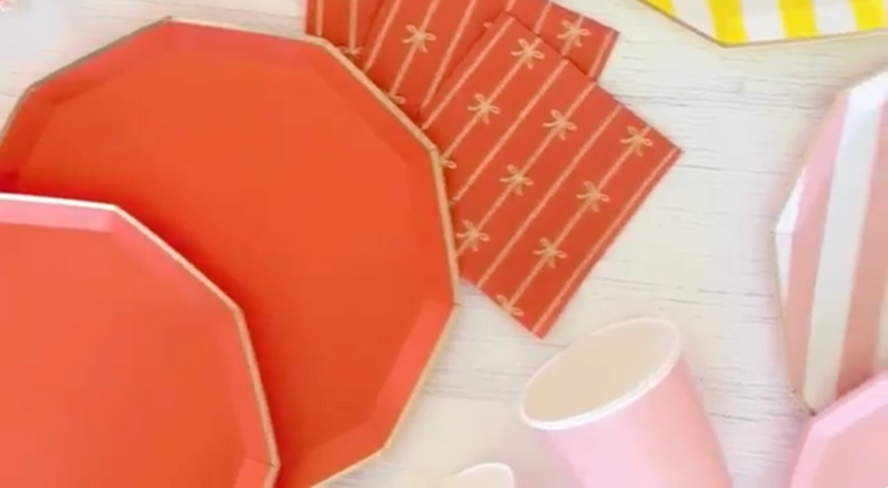 Video of Bonjour Fete Cabana Party Supplies Collection in different colors