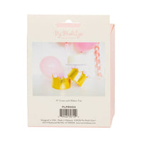 The back of the My Mind's Eye Princess Birthday Crown packaging showing product dimensions and barcode.