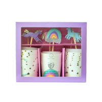 boxed unicorn cupcake topper and liner set