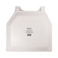 Back of the house-shaped dinner plates packaging showing product details and barcode