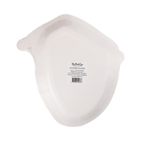 Back of the Santa-shaped plates packaging showing product details and barcode