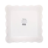 Back view of scalloped square ric rac plate packaging