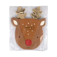 Rudolph napkin pack in clear packaging, front view