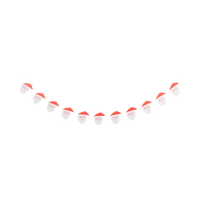 Santa face paper garland with hanging pieces