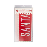 Front retail pack highlighting the red ‘Santa’ felt pennant.
