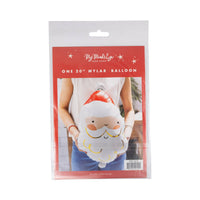 Santa Mylar Balloon packaging showing product image and label