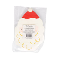 Back view of Santa napkin pack showing product label and barcode