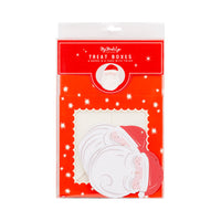 Front packaging of Santa window Christmas treat boxes set of 6