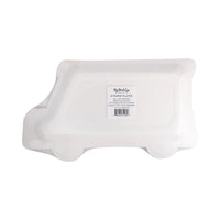 Back of school bus plate packaging with product details.