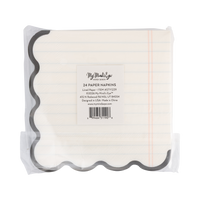 Pack of 24 School Days notebook paper napkins in clear packaging with My Mind's Eye label on back