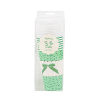 Packaged shamrocks and bows St Patrick’s Day to go cups set