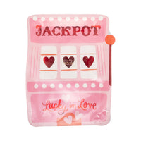 Packaged slot machine plate set with foil heart details.