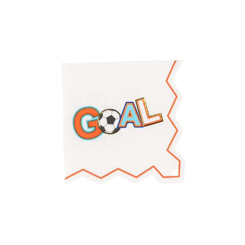 Clean product cutout of single GOAL beverage napkin
